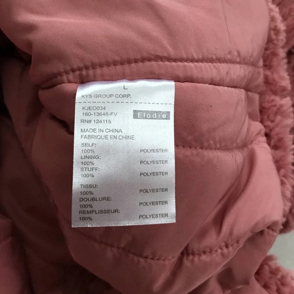 Elodie NWOT Faux Fur Hooded Jacket Girls L (13/14) - Picture 9 of 10